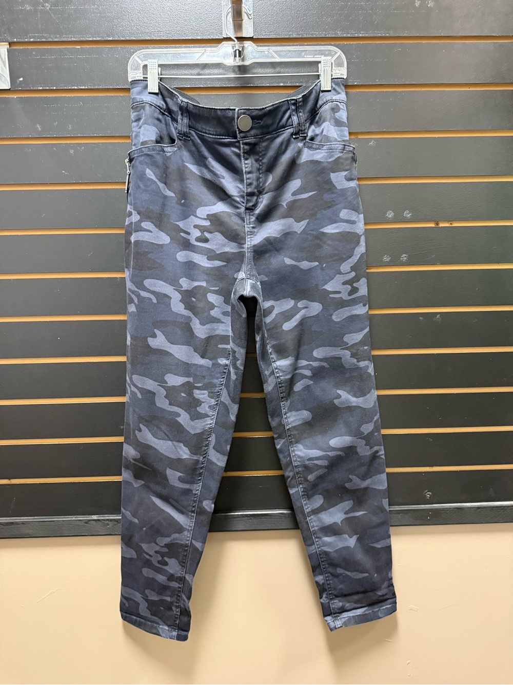 Democracy Ab Technology Blue Gray Camo Skinny Jeans Size 16W